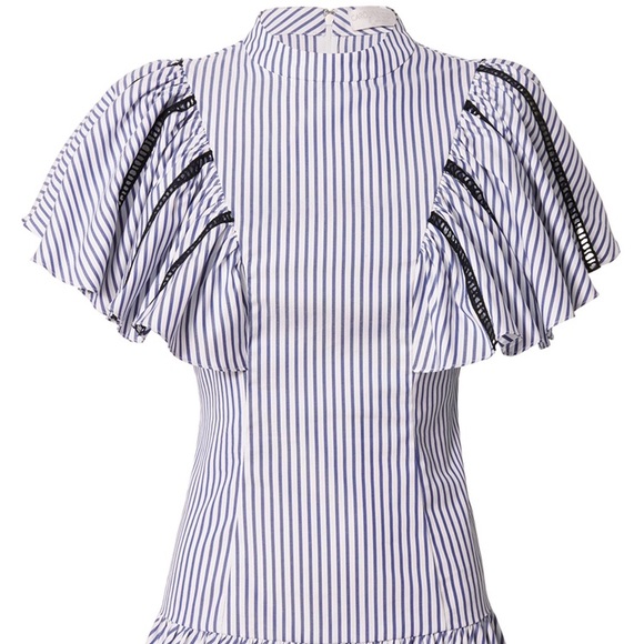 Caroline Constas Frankie Stripped Blouse XS - Picture 3 of 14